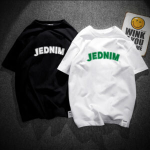 VERSE2023 summer new curved letter short-sleeved t-shirt casual round neck t-shirt youth men and women couple outfit tide