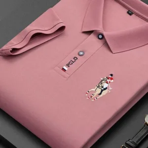 High-end ice silk Paul POLO shirt men's short-sleeved T-shirt summer 2023 new casual lapel top clothes T-shirt