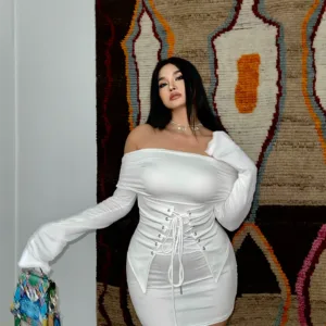 Nan Ge's slightly fat mm hot girl's sexy one-shoulder dress for women in early autumn plus size waist slimming and hip-hugging pure lust skirt