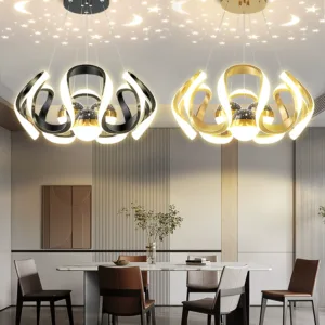 Living room chandelier modern minimalist lighting Internet celebrity light luxury Nordic lamps creative personality bedroom bar restaurant chandelier