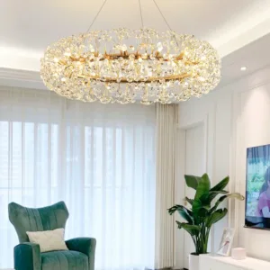 Light luxury crystal chandelier living room lamp 2023 new girls master bedroom lamp internet celebrity Dandelion clothing store lamps