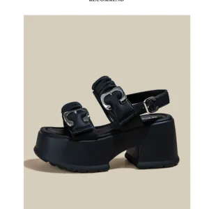 Thick-soled platform Roman sandals slippers 2024 new summer women's shoes