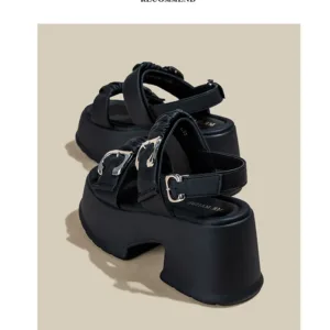 Thick-soled platform Roman sandals slippers 2024 new summer women's shoes