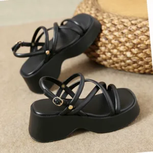Wedge thick-soled sandals for women 2024