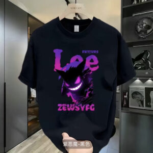 Style cool cotton short-sleeved T-shirt for young men and women ins trendy men's round