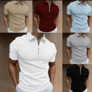Summer new slim men's Polo shirt trend thin running sports fitness casual short-sleeved T-shirt