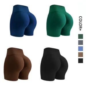 New summer tight-fitting elastic running sports high-waisted belly-control quick-drying seamless high-elastic three-point peach pants