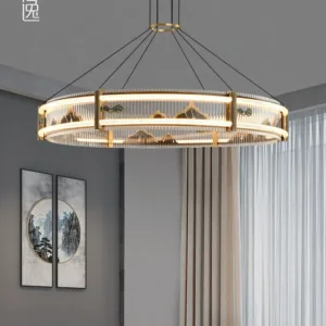 New Chinese-style living room chandelier all-copper welcoming pine designer creative Chinese-style atmospheric restaurant bedroom Zen lamps