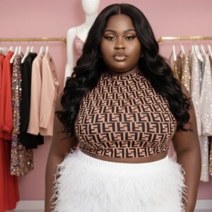 Sparking Short Black and white skirt for party