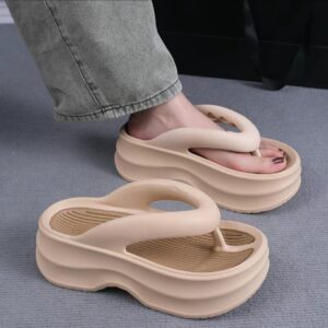 Elegant Nude Slippers with Height & comfort